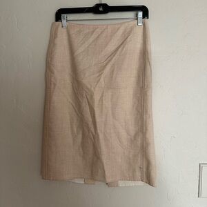 Lafayette 148 pinkish cream wool blend midi skirt new with tags